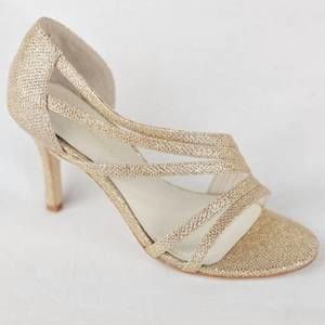 NEW KOKO + PALENKI women omari heel in gold leather